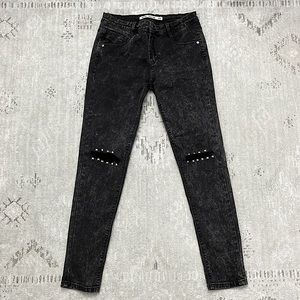 Brave Soul Black Acid Wash Jeans